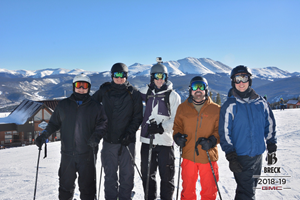 Breckenridge ski photo for holiday email