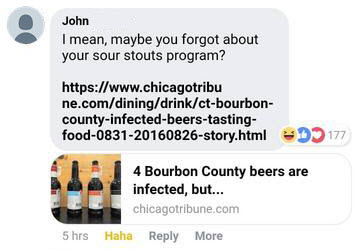 Bourbon County comments on AB InBev social backlash post