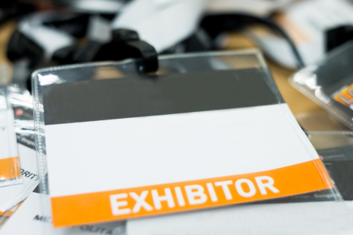 Exhibitor badge photo for sponsorships and tradeshows post