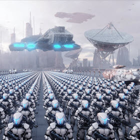 Robot battle image for Robot Invasion Post