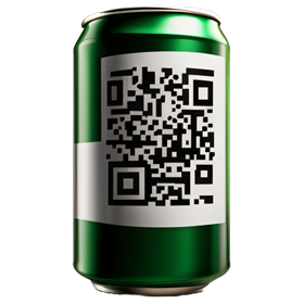 Can with QR Code for QR Codes post