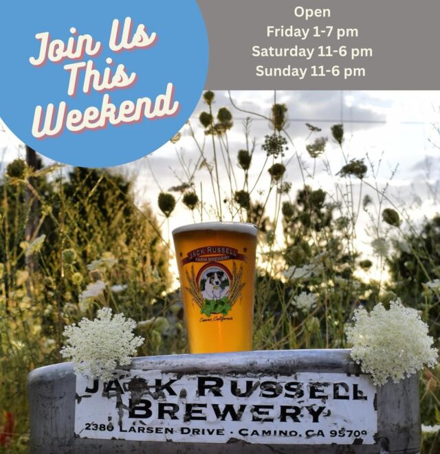 The weather this weekend is looking good come join us at the brewery! 🍻
.
.
#jackrussellfarmbrewery #jackrussellbrewery #applehillofficial #applehill #visitapplehill #applehilltourguide #sacbeer #camino #craftbeer #sacbeerenthusiasts #handcraftedbeer #cider #hardcider #visitgoldcountry #visiteldoradocounty #eldoradocounty #appleblossom #brewery #brewerylife #localbusiness #foodtruck #visiteldorado #visiteldoradocounty