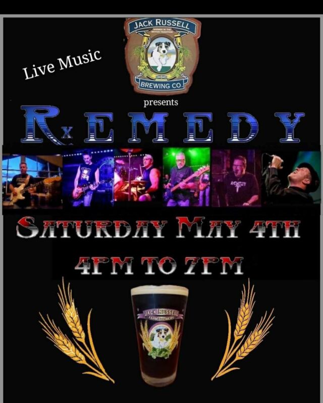 Join us tomorrow 4-7 pm for Remedy playing live music inside the brewery! Indoor seating will be ready and Little Cravings will be onsite with Cinco De Mayo Specials! 😋 🌮 
.