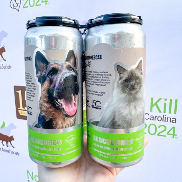 Thanks to all who participated in Rescue Brew 2024! We had a great time at the final reveal yesterday and we’re so excited to show off the cans with Gabe & Teddy on them! Big thanks to everyone who nominated their dog or cat or voted for their faves - you helped raise over $107,000 for @charlestonanimalsociety! We have a limited number of 4 packs available at the brewery, and the peaches and cream ale is available of draft as well! Also thanks to sponsors @live5news and @chascitypaper for all the support, as well as @billwalshtv for coming out to MC the reveal party! #charlestonanimalsociety #chsdogs #chsbeer #adoptdontshop #chs #commonhousealeworks #beerforgood #parkcirclesc #animalrescue #parkcircle #northcharleston #chswithdogs