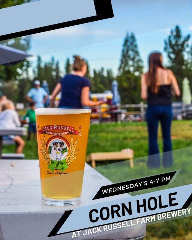 It’s Wednesday! That means Corn Hole at the brewery 4-7 pm. Come enjoy yourself on our outdoor area. 
.
.
#jackrussellfarmbrewery #jackrussellbrewery #applehillofficial #applehill #visitapplehill #applehilltourguide #sacbeer #camino #craftbeer #sacbeerenthusiasts #handcraftedbeer #cornhole #hardcider #visitgoldcountry #visiteldoradocounty #eldoradocounty #appleblossom #brewery #brewerylife #localbusiness #foodtruck #visiteldorado #eventsineldoradocounty #visiteldoradocounty