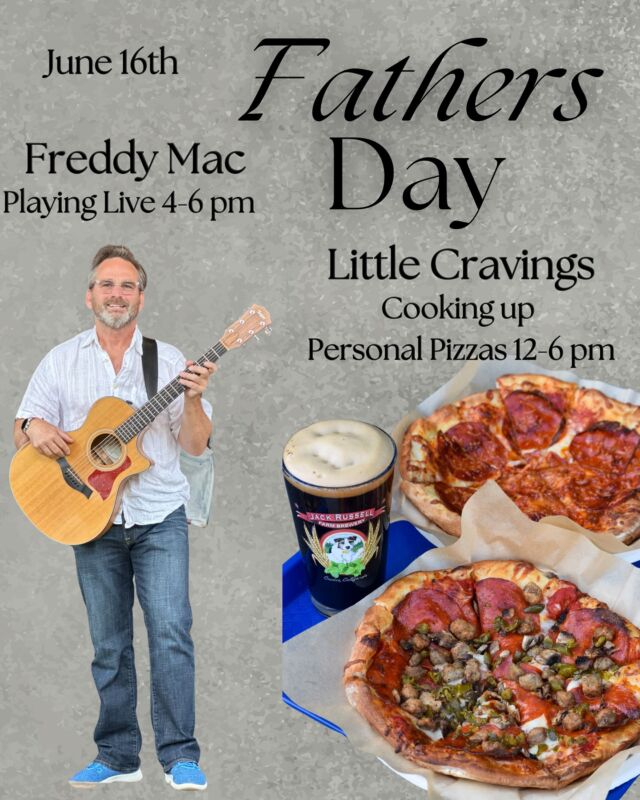 Happy Father’s Day to all the dads out there! Join us for live music 4-6 pm and personal pizzas by @littlecravings_55 😋 
.
.
#jackrussellfarmbrewery #jackrussellbrewery #applehillofficial #applehill #visitapplehill #applehilltourguide #sacbeer #camino #craftbeer #sacbeerenthusiasts #handcraftedbeer #cider #hardcider #visitgoldcountry #visiteldoradocounty #eldoradocounty #appleblossom #brewery #brewerylife #localbusiness #foodtruck #visiteldorado #visiteldoradocounty