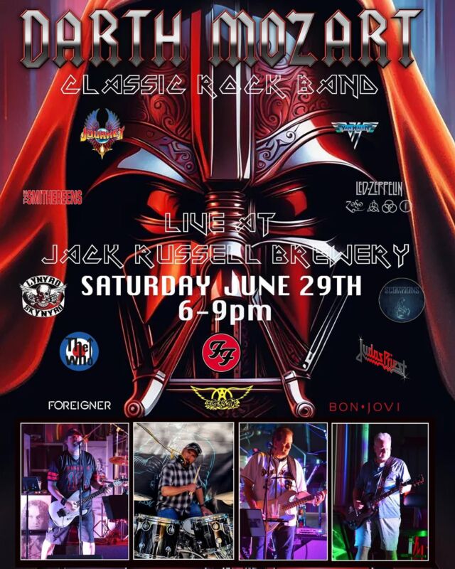 Join us this Saturday June 29th 6-9 pm for @darthmozart 🤘🎶 Little Cravings will be onsite cooking delicious personal pizzas! 
.
.
#jackrussellfarmbrewery #jackrussellbrewery #applehillofficial #applehill #visitapplehill #applehilltourguide #sacbeer #camino #craftbeer #sacbeerenthusiasts #handcraftedbeer #cider #hardcider #visitgoldcountry #visiteldoradocounty #eldoradocounty #appleblossom #brewery #brewerylife #localbusiness #foodtruck #visiteldorado #visiteldoradocounty