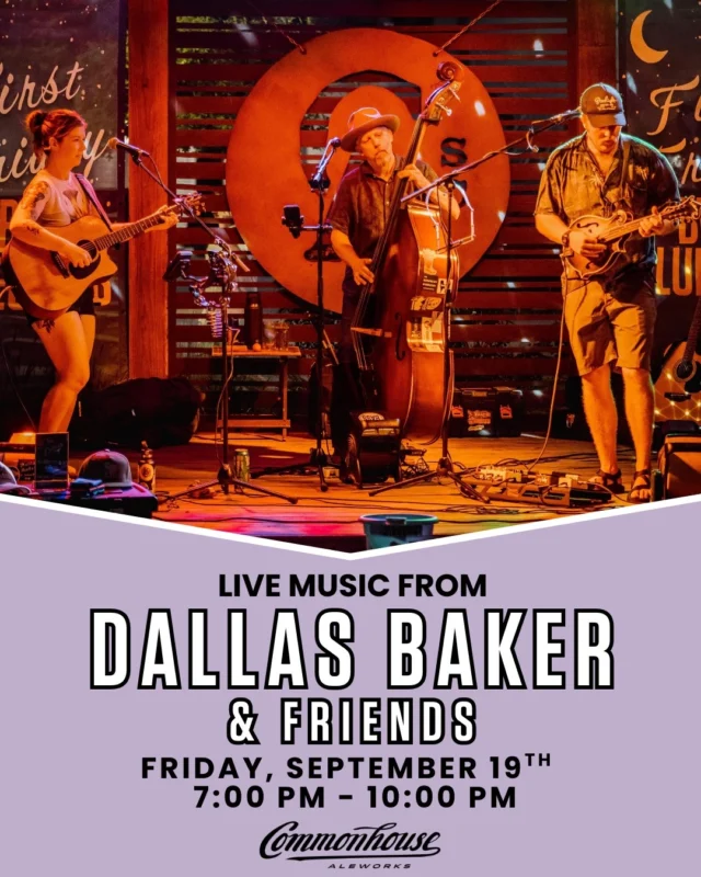 We're thrilled to be hosting Dallas Baker and Friends this Friday from 7 - 10 PM! 

We already know Dallas is bringing his friends, so you probably should too. Tag a friend in the comment who you're inviting to this bluegrass bash!