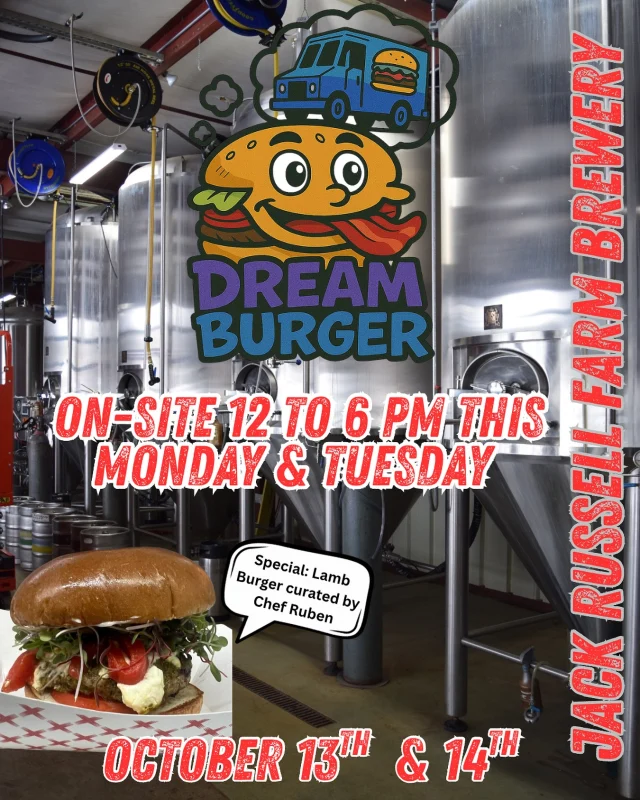 This just in! @dreamburgertruck will be onsite today Monday October 13th, & Tuesday October 14th 12-6 pm. Come enjoy their delicious eats!