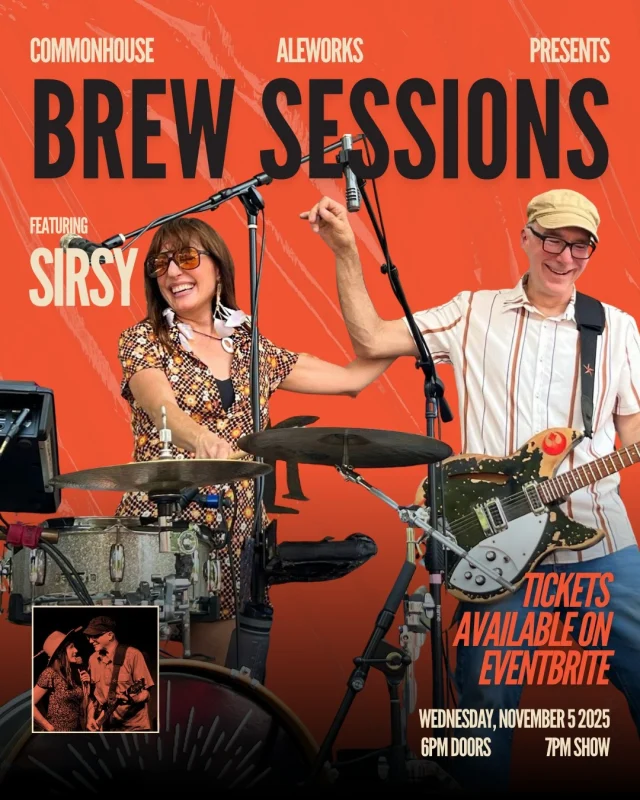 EXCITING NEWS! 🍻
We're bringing back Brew Sessions on Wednesday, November 5, featuring the incredible SIRSY!

🚪 Doors open at 6 PM, show starts at 7 PM. Grab your crew, grab a beer, and get ready for a night that hits all the right notes 🎶

🎫 Tickets are available now on Eventbrite. Link to purchase is in our bio!

💡 Pro tip: Don't wait too long, these always fill up fast!