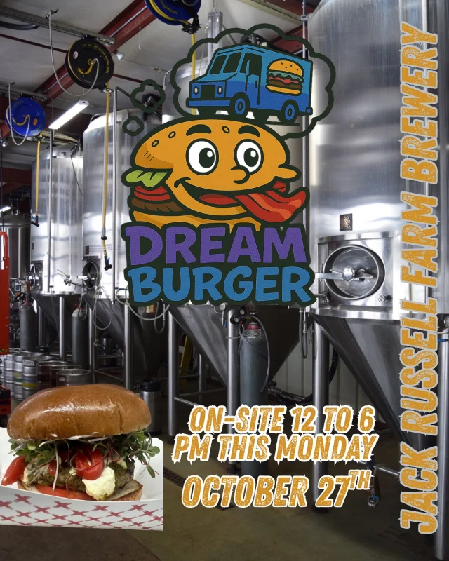 Come get the burger of your dreams! @dreamburgertruck on-site Today!